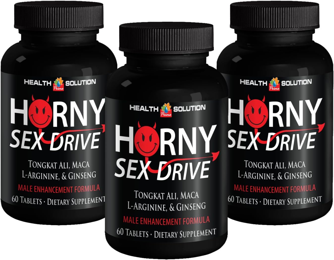 Boost libido Men - Horny Sex Drive - Tribulus Herbal Supplements - 3 Bottles 180 Tablets: Health & Personal Care