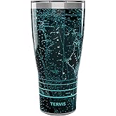 Tervis Traveler Nautical Collection Caribbean Chart Triple Walled Insulated Tumbler Travel Cup Keeps Drinks Cold & Hot, 30oz, Stainless Steel