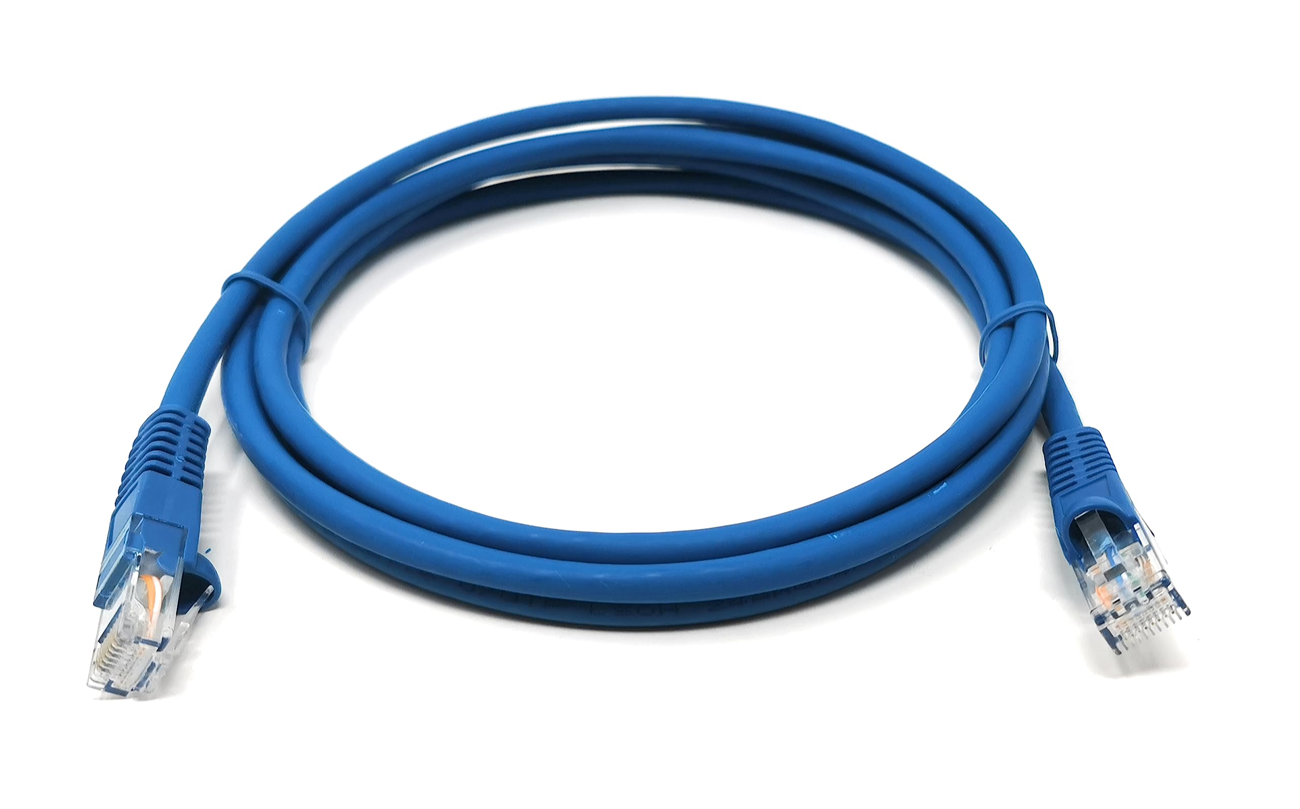 Cat6 RJ45 (UTP) Connector Ethernet Cable, LSZH Snagless Patch 24AWG Bare Copper Cores Lead for Internet, Data Transfer, Router, Modem, CCTV, Smart TV, PC, Laptop (2m, Blue)