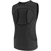 BARMACO Youth Baseball Chest Protector Compression Shirt, Padded Rib Guard | 3-Segment EVA Foam Pads, Ideal for Softball Football Baseball Lacrosse, Sternum &amp; Rib Impact Protection, Breathable S/M/L/XL