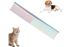 DSOE Metal Dog Comb for Removing Knots and Tangles, Cats with Long Hair