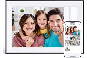 Dragon Touch 10.1 Inch WiFi Digital Photo Frame, 1280x800 HD IPS Touch Screen Photo Frame Display, 16GB Memory, Auto-Rotate， 