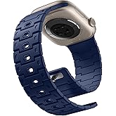 Bandletic Magnetic Watch Band Compatible with Apple Watch 49mm 46mm 45mm 44mm 42mm Bands for Men Wrist Solo Loop, Sport Silicone Strap for iWatch Series 11 10 9 8 7 6 5 4 3 2 1 SE3 SE2 Ultra,Navy Blue