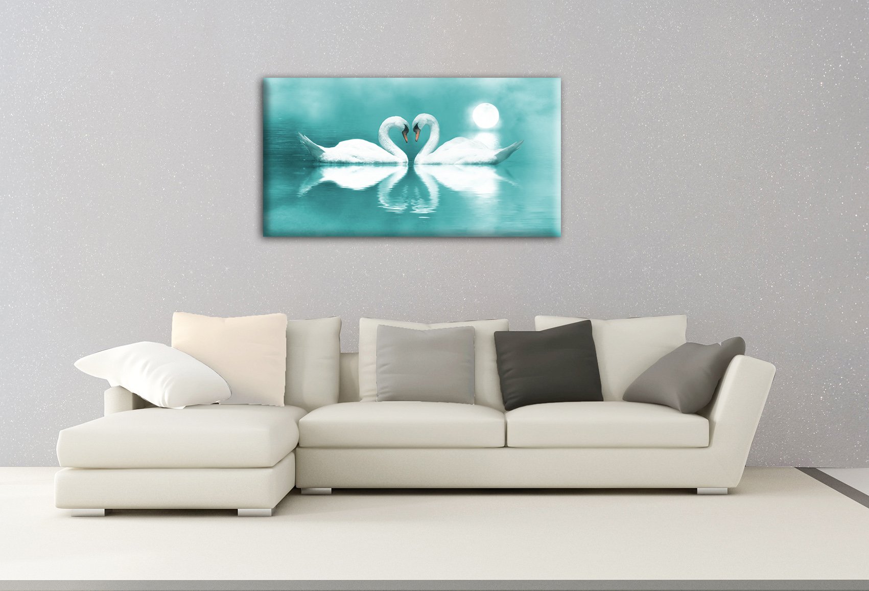 London Oil Painting Big Ben Duck Egg Blue Umbrella Canvas Wall Art Picture Print