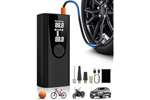 Upgrade Tire Inflator Portable Air Compressor-180PSI Air Pump for Car Tires-Electric 3X Faster Tire Inflation-Cordless Tire P