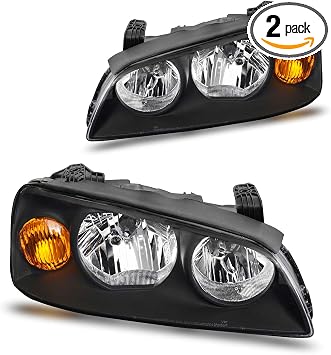 Amazon Com Autosaver88 Headlight Assembly Compatible With 2004 2005 2006 04 05 06 Hyundai Elantra Replacement With Driving Light Black Housing Amber Reflector And Clear Lens Automotive