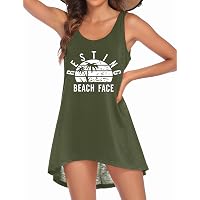 CUPSHE Women's Tropical Print Midi Dress - Spaghetti Strap Beach Cover Up Summer Dress