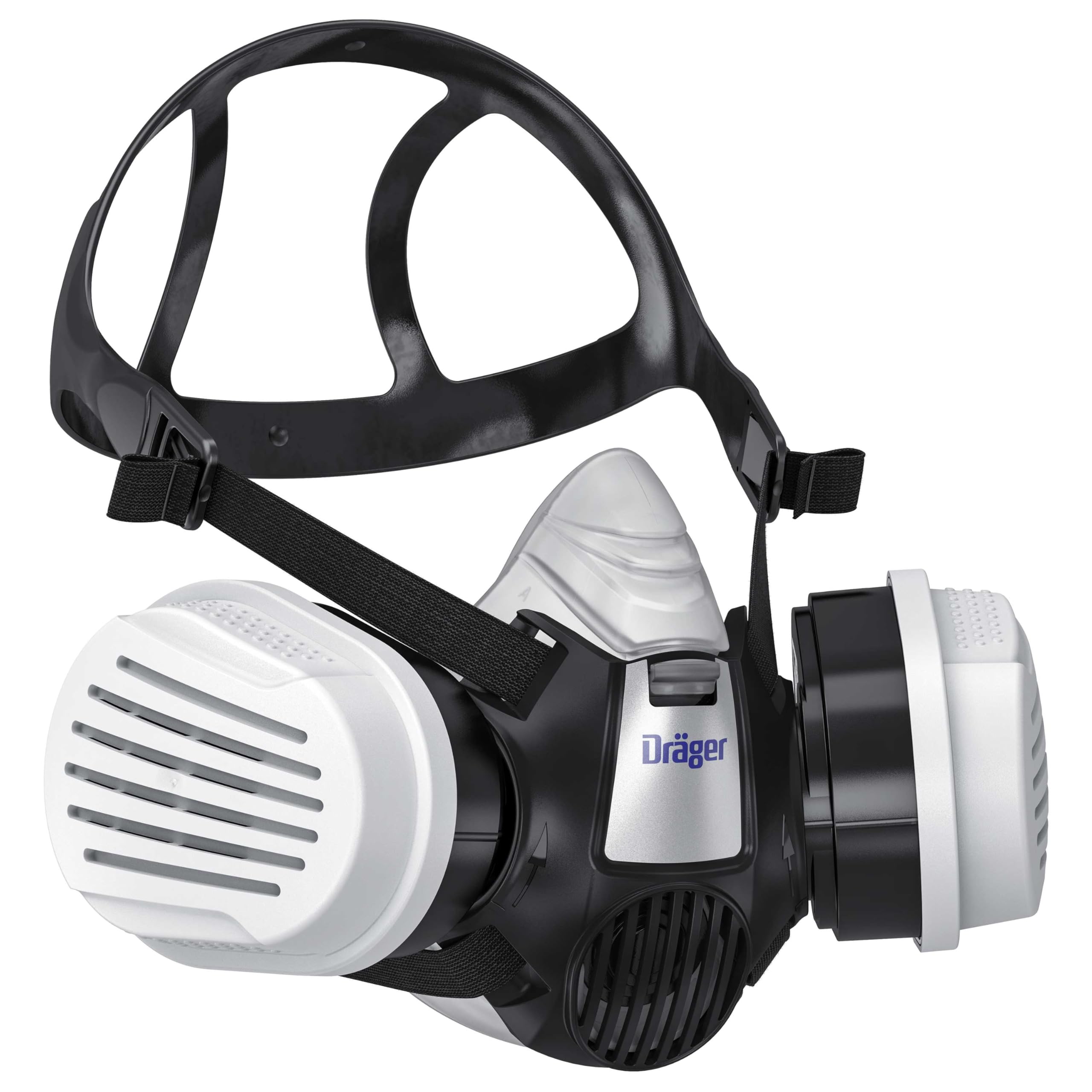 Dräger Spray Paint Mask, Respirator Mask X-plore 3300 + 2x reusable A2 P3 filters for Airbrushing, Agricultural Pesticide Spraying and Resin Epoxy Work - against dust, Organic gases & Vapours Size L