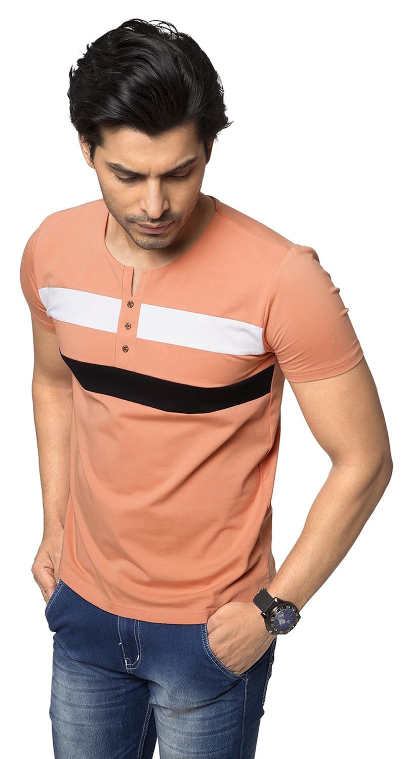 zeyo men's cotton stylish t-shirt