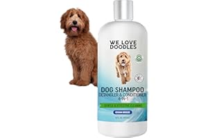 WE LOVE DOODLES Dog Shampoo, Conditioner & Detangler - Best Shampoo for Goldendoodles, Poodles & Doodles - for Matted Pet Hair - Sensitive Skin Shampoo for Puppies - Made in The USA, 16OZ (Ocean Breeze)