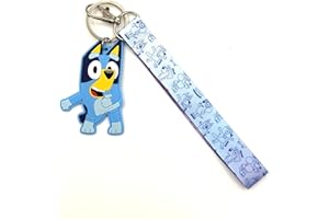 UPD BIuey Wrist Lanyard with Rubber Keychain