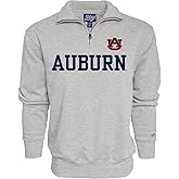 Blue 84 Men's Auburn Tigers Quarter Zip Sweatshirt Grey, Grey, X-Large