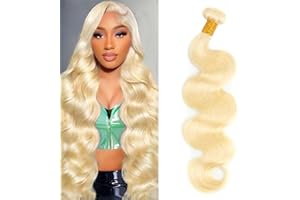 VICYAO 613 Bundles Human Hair 20 Inch Blonde Bundles Human Hair 100% Unprocessed 12A Grade Brazilian Virgin Raw Weave Bundles Human hair 1 Bundles Blonde Body Wave Human Hair Extensions for Women