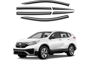 GrandWheel Co Smoke Tinted Tape-On Side Window Vent Visor Deflectors Rain Guards Compatible with Honda CR-V 2017-2022 - 6pcs. GW0271