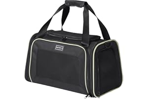 PETSFIT Pet Carrier Airline Approved with Extendable Mat, Dog Carriers for Small Dogs, TSA Approved Pet Carrier, Puppy Carrie