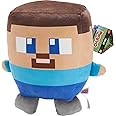 Mattel Minecraft Cuutopia Plush Toy, 10-inch Steve Soft Rounded Pillow Doll, Video Game-Inspired Character Collectible