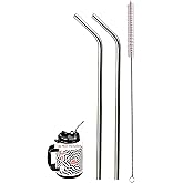 2 Big Gulp 11.5" JUMBO Stainless Steel Straw for 64 oz LONG Drinking Wide Insulated Whirley Travel Mug 7-11 Truck Stop Cup
