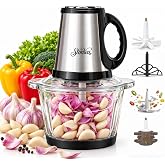 Electric Garlic Peeler &amp; Chopper 300W &ndash; Automatic Garlic Peeler Machine with 2L Jar &amp; Dual Blades, Electric Garlic Mincer, Vegetable Chopper &amp; Silicone Garlic Peeler Skin Remover Tool