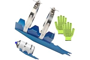 Zorivane Spray Paint Can Shaker with Double Clamp and Gloves, Adjustment Paint Shaker Machine for 2" to 3" Cans, Stainless St