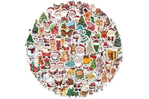 50 PCS Christmas Cartoon Stickers Pack – Cute Holiday Graffiti Decals for DIY, Luggage, Laptop, Skateboard & Water Bottles | 