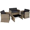 TecTake-800905-Conjunto-de-Ratan-para-4-Personas-2-Sillones-1-Sofa-1-Mesa-Tablero-Cristal-Incluye-Cojines-y
