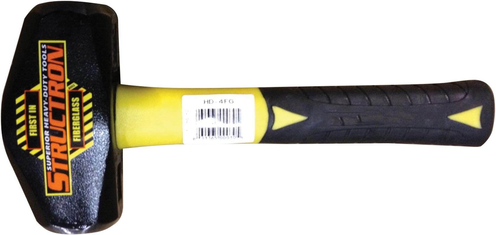 Structron 41512 HD-4FG 4 lb. Drilling Hammer with 10.5" Yellow Fiberglass Handle