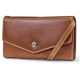 Timberland Women's RFID Leather Crossbody Wallet Phone Bag With Detachable Crossbody Strap