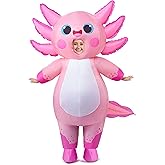 Spooktacular Creations Kids Inflatable Costume, Full Body Pink Axolotl Air Blow Up Halloween Costumes