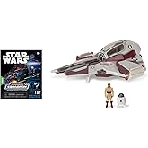 Star Wars Micro Galaxy Squadron OBI-Wan Kenobi's Jedi Interceptor Mystery Bundle - 3-Inch Light Armor Class and Scout Class Vehicles with Accessories