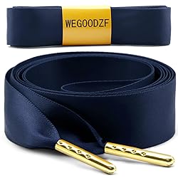 WEGOODZF Ribbon Satin Sneakers Shoelaces: 2 Pair