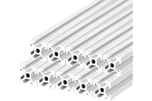QNK 10pcs 800mm T Slot 2020 Aluminum Extrusion European Standard Anodized Linear Rail for 3D Printer Parts and CNC DIY Silver (31.5")