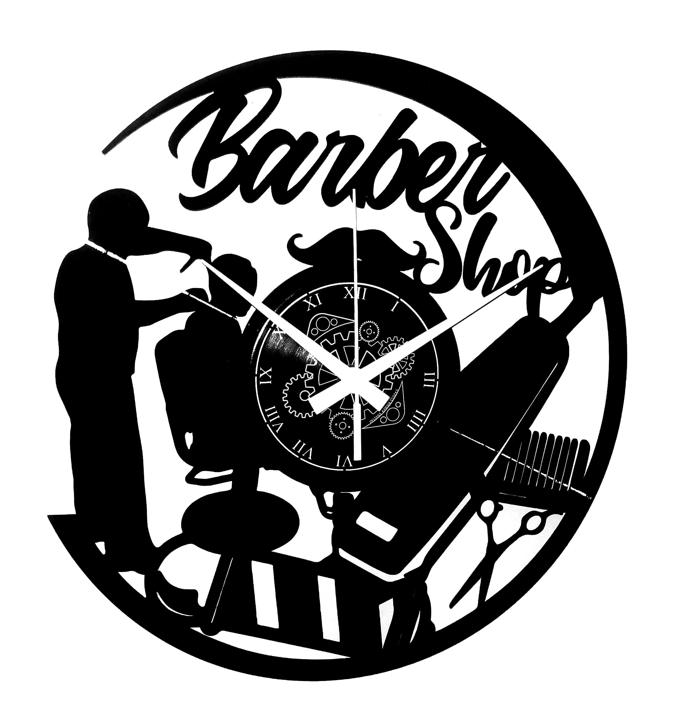 Instant Karma Clocks | Wall Clock | Barber Shop | Hair Salon | Hairdresser Stylist (Black B4)