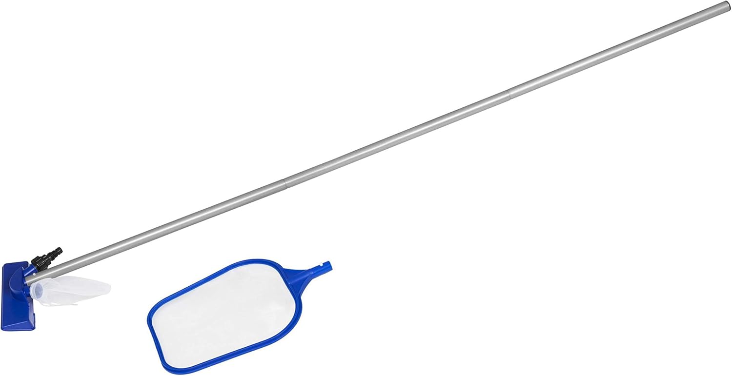 Flowclear Poolpflege Basis-Set mit Venturi-Sauger & Kescher für Poolgrößen bis 396 cm