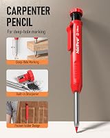 Nicpro CP1000 Carpenter Pencil with Sharpener 2.8 mm, 13 Refills view 2
