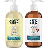 Happy Cappy Daily Medicated Shampoo and Body Wash Bundle - Baby Dandruff Shampoo for Cradle Cap and Seborrheic Dermatitis, Helps Redness, Dermatologist Tested, Fragrance-Free - 2 Pieces