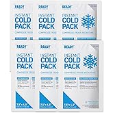 Instant Cold Pack, Medium Packs (7.5" x 4.5") - Ready First Aid, Provides fast Relief for Bruises, Swelling, Muscle Spasm, Pa