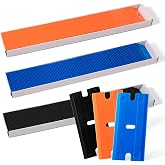 NEWISHTOOL Double Edged Plastic Blades 300 PCS Replacement Blades 1.5-Inch | Plastic Scraper Blade, Safety Glass Scraper Razor, Remove Label Decals &amp; Adhesive Residue Scraping Tool
