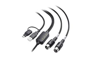 Cable Matters MIDI to USB Cable 6.6 ft / 2m (USB MIDI Cable, MIDI to USB C Cable) in Black, Does NOT Support SysEx