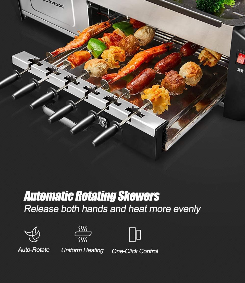review LiRongPing 1800W Multifunctional Electric Griddle Hot Pot & Barbecue Grill All in One Machine Household Electric BBQ Furnace
