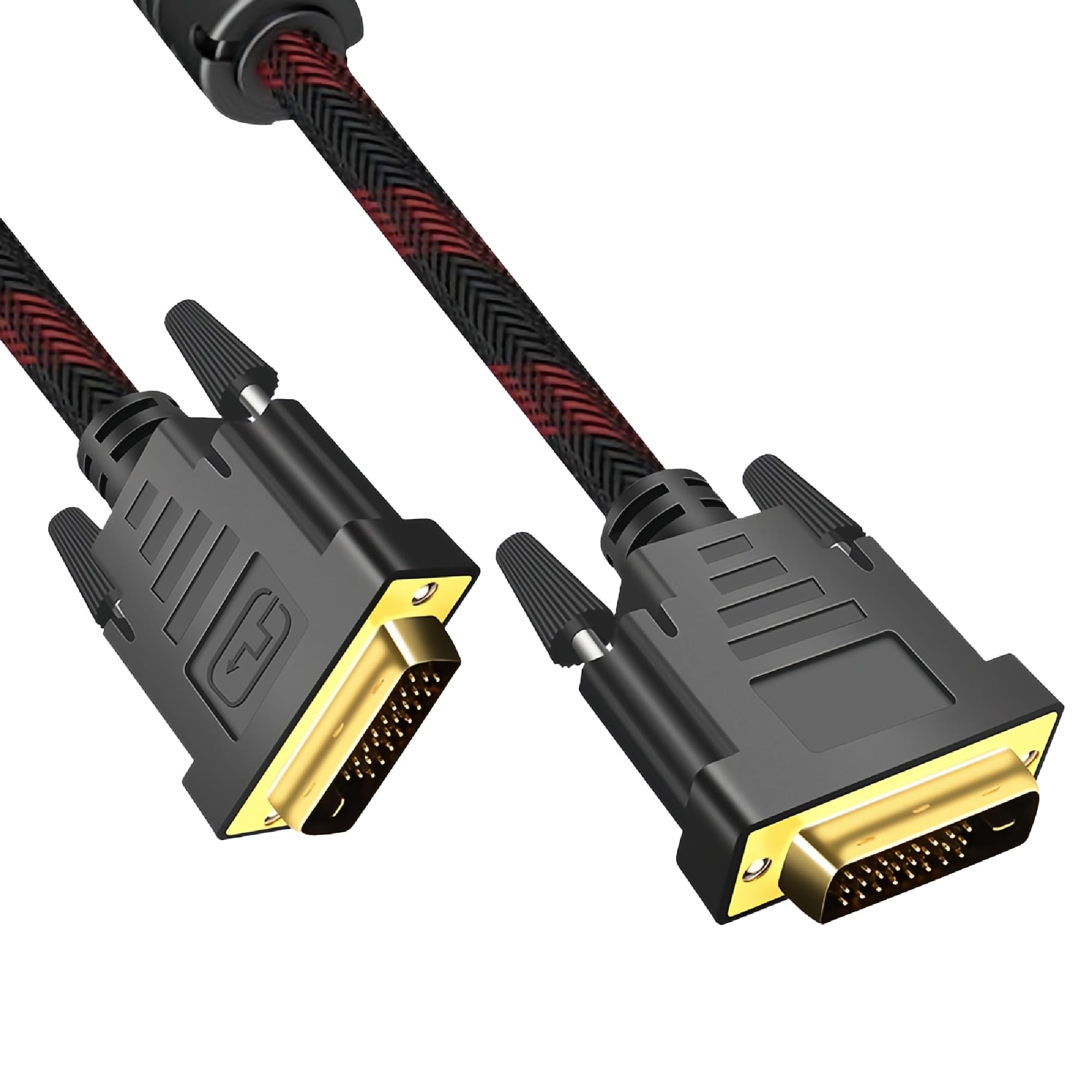 MMOBIEL DVI Cable Adapter - Male DVI-D Dual Link – Video Cable Converter Supports Monitor, PC, TV, Gaming, Projector - 1080p Full HD 60Hz - Gold Connector 10ft / 3m