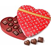 Valentine&rsquo;s Day Milk Chocolate Heart Gift Box &ndash; Assorted Premium Chocolates, Elegant Heart-Shaped Box, Perfect Valentine&rsquo;s Gift for Her or Him