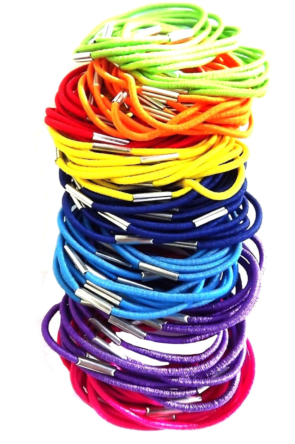 100 Coloured Thin Hair Elastics IN8710 Amazon.co.uk Beauty