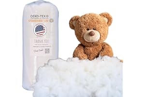 SLEEP TOUCH Polyester Fiber Fill Stuffing – 0.5 lb/8 oz High-Loft Polyfill for Couch Cushions, Pillows, Stuffed Animals, Toys, Crafts & DIY – Soft, Fluffy, High Resilience Fill Fiber – Oeko-TEX Certified