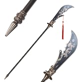 84.96" Guan Yu Green Dragon Sword, Spring Autumn Display | Green dragon crescent-moon blade. Guan Yu inspired style. Spring Autumn design. Unsharpened. For display &amp; collection.