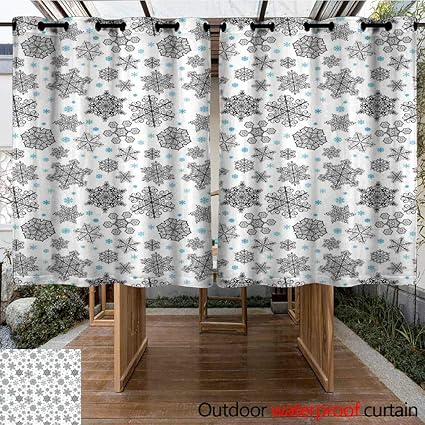 Amazon Com Onefzc Indoor Outdoor Curtains Snowflake Lace Style