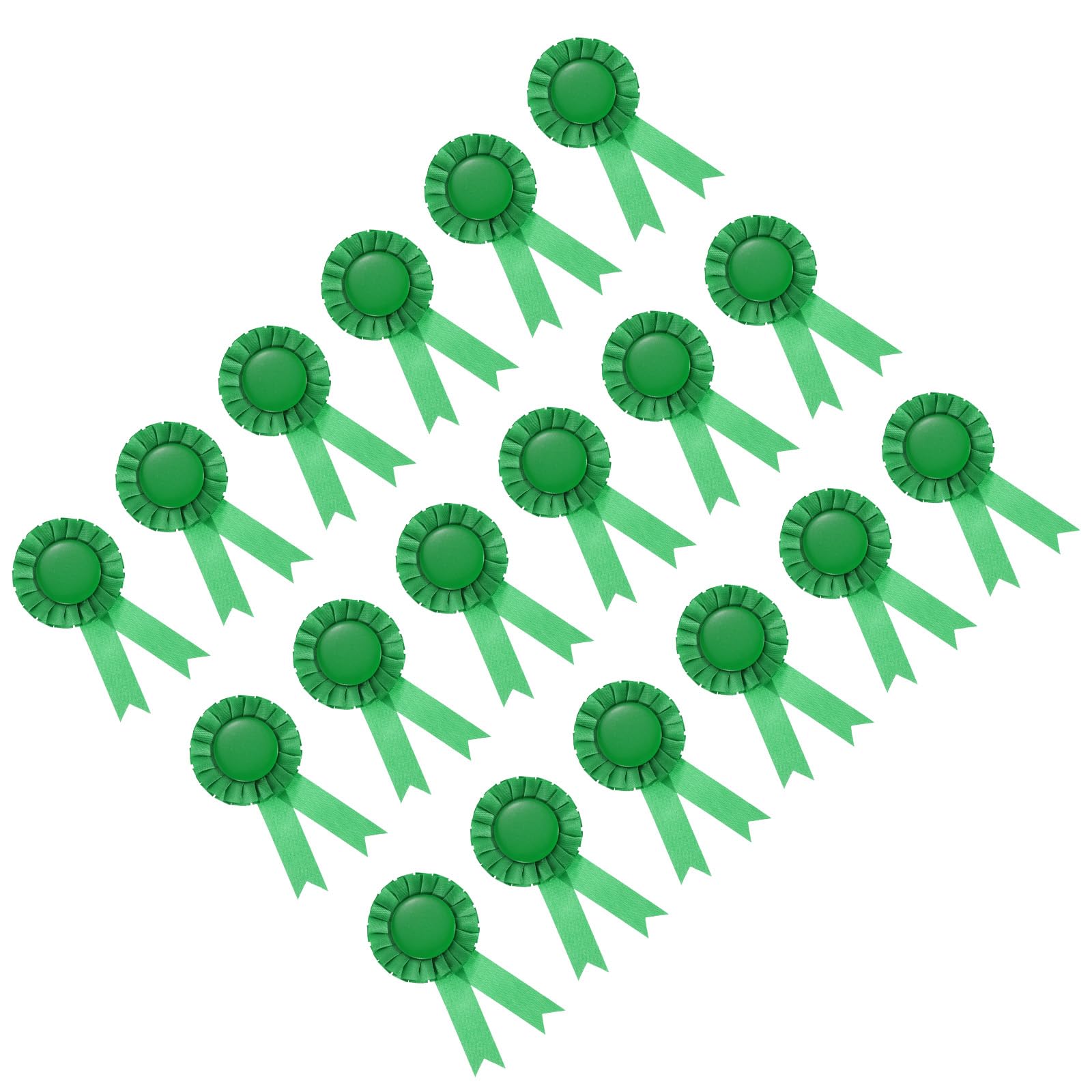 YOKIVE 18 Pcs Blank Award Ribbon, Winner Ribbons with Pin | Recognition Ribbon Great for Home Study Wedding, Competition, Green