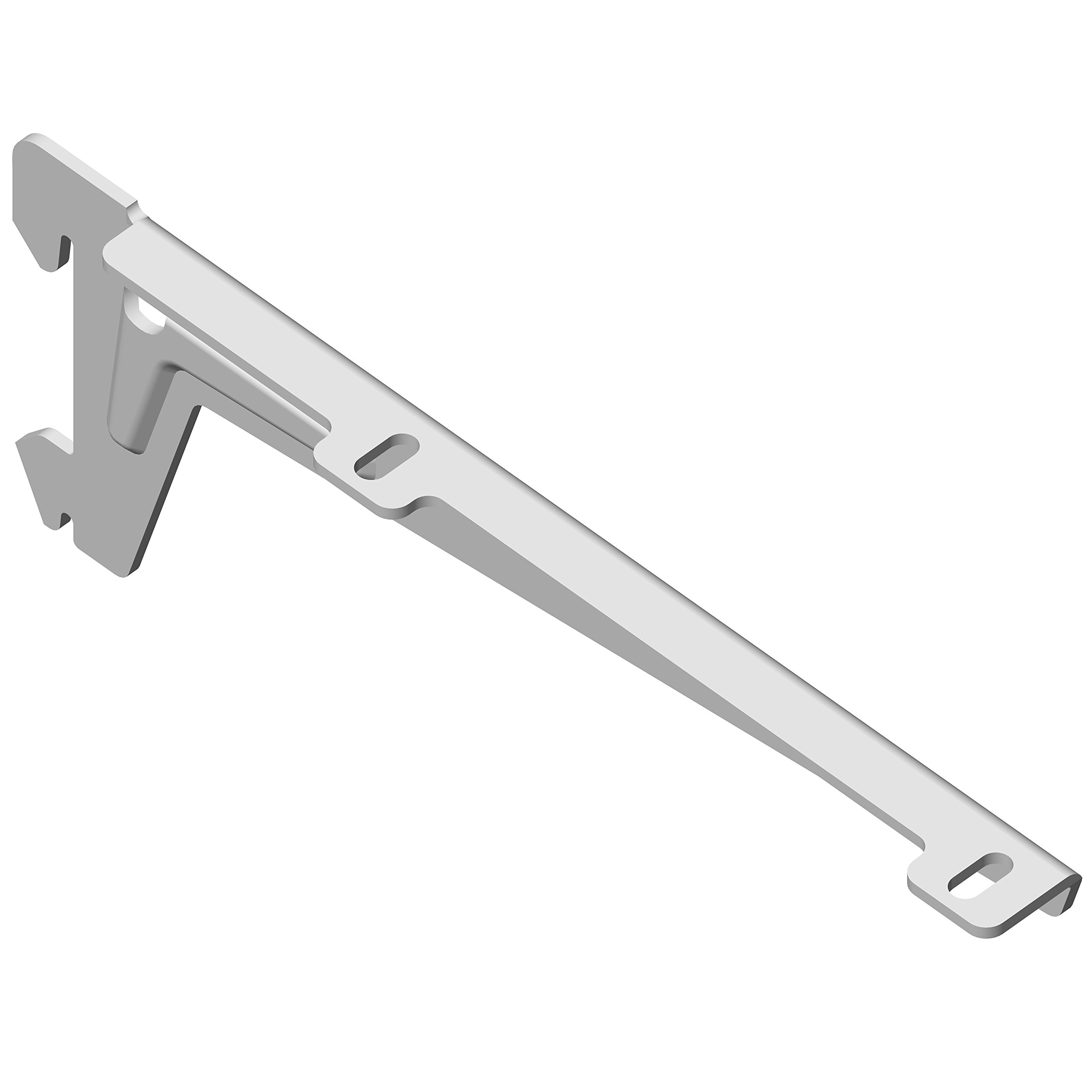 Element System Winkelträger Bracket 1–Row, Set of 2, 5 Settings, 3 Colours, Length 18 CM for Wooden Floors, 18133–00045 Wall Rail, White