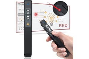 DinoFire Presentation Clicker Laser Pointer for Cats Dogs, 100FT Wireless Presenter Remote PowerPoint Clicker Presentation Remote, 2.4GHz Presentation Pointer for Mac, Laptop, Computer Cat Laser Toy