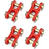 QWORK 5/16 Inche Twin Clevis Safety Chain Repair Links, 4 Pack Trailer Tie Down Links, Industrial Grade Heavy Duty Material - 3900 LBS. Capacity