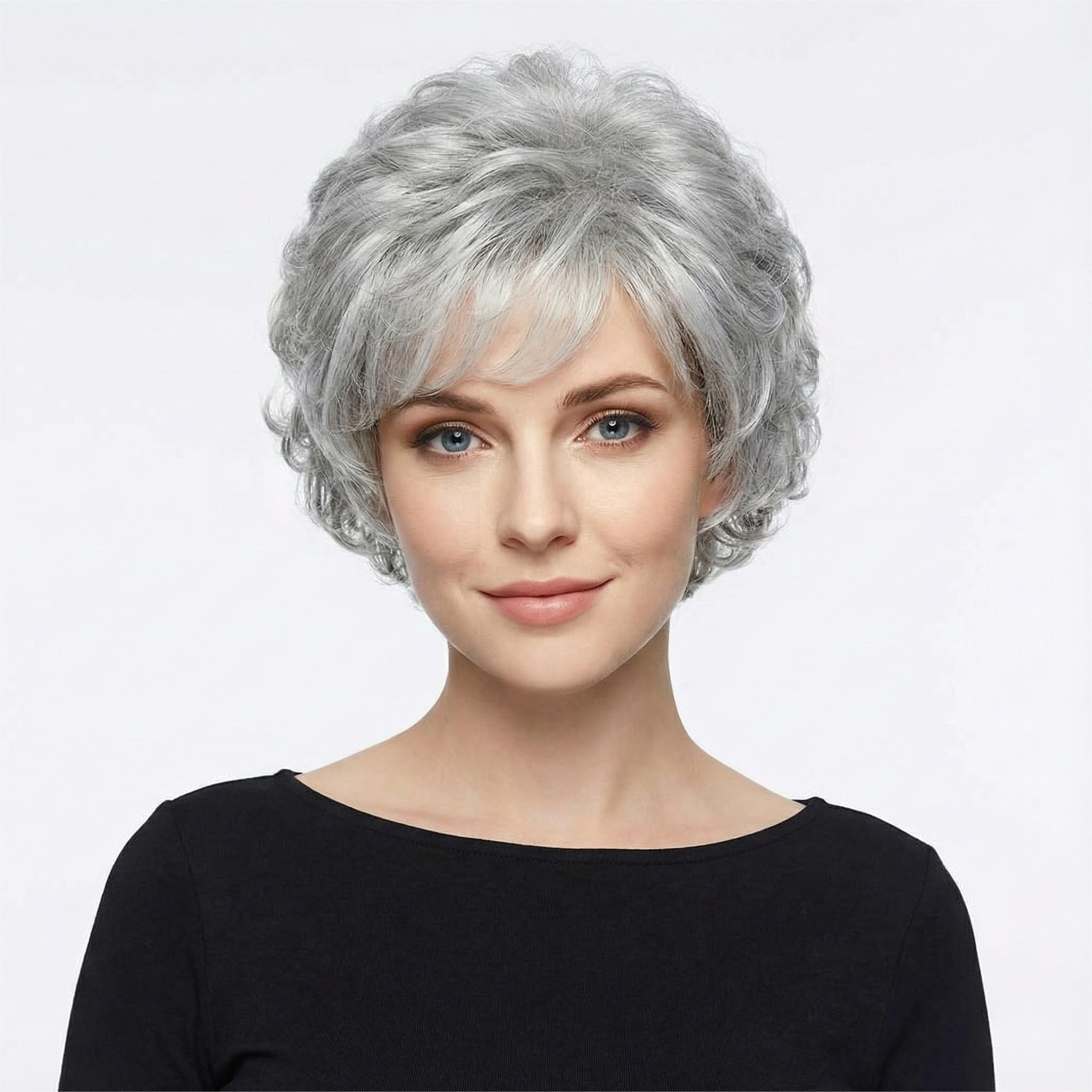 Short wigs for women (Gray)